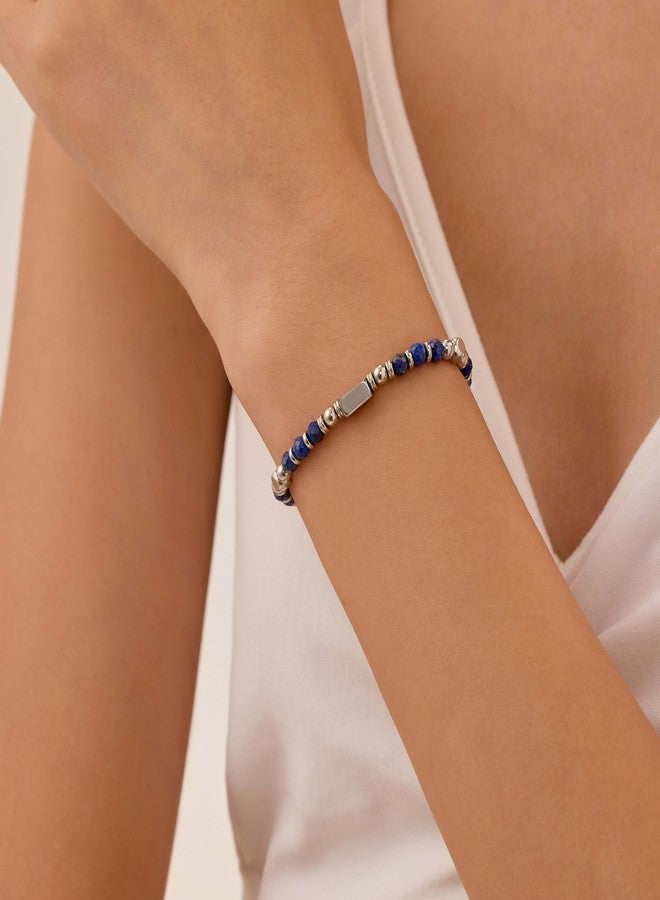 chorfla Beaded Bracelets For Women-Silver Boho Bracelets,Bohemian Beaded Bracelet for Women,Birthday Gifts For Best Friends Female Women,Natural Stone Bracelet - Image 5
